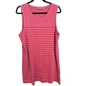 Vineyard Vines Dress Sleeveless Dress Women XL Pink Striped Dress Mini Dress